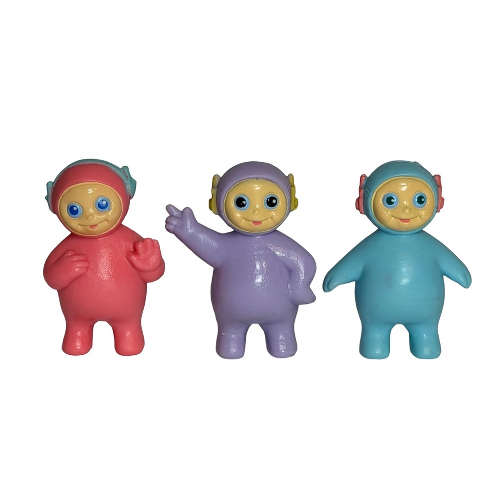 Bubbly Chubbies Teletubbies PVC Figure | Lot of 3 | 1990s Way Out Toys